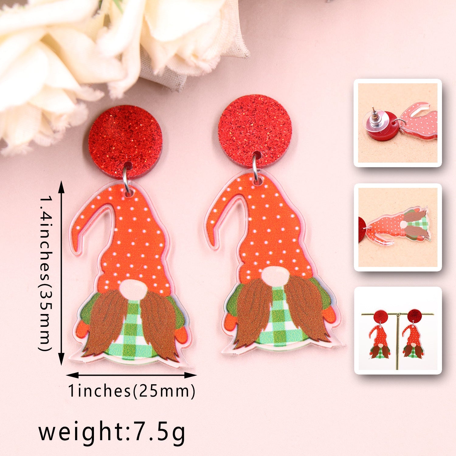 *RTS* Acrylic Gnome Earrings