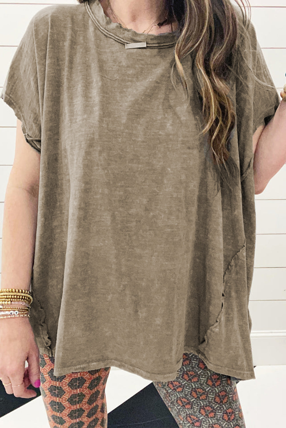 Sage Green Oversized Vintage Washed Top February.