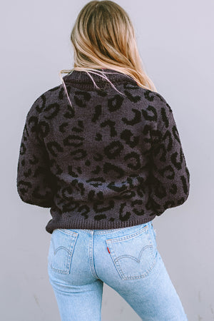 RTS: The Bailee Black Leopard Pullover-