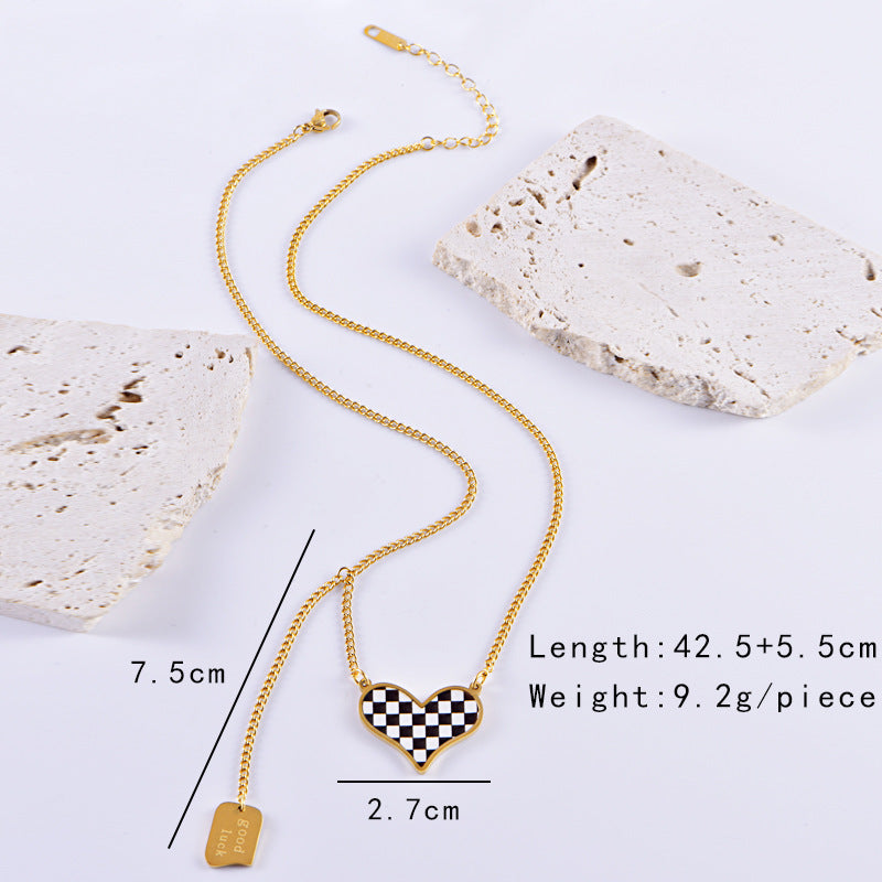 *Preorder: Checkerboard Chic Pendant Necklace*