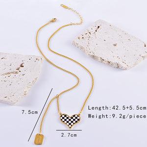 *Preorder: Checkerboard Chic Pendant Necklace*