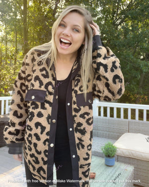 RTS: Leopard MOMMY AND ME Sherpa shacket!