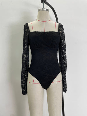 RTS: The DEJA LACE square neck body suit!