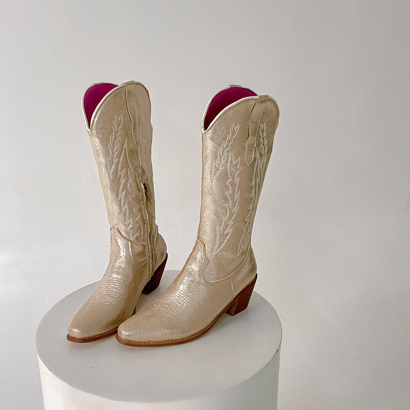 RTS: The Elle Woods Bend and Snap Cowgirl Boot-