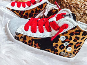 rts: High Top Star Sparkle and Leopard Tennis Shoe (high quality)-