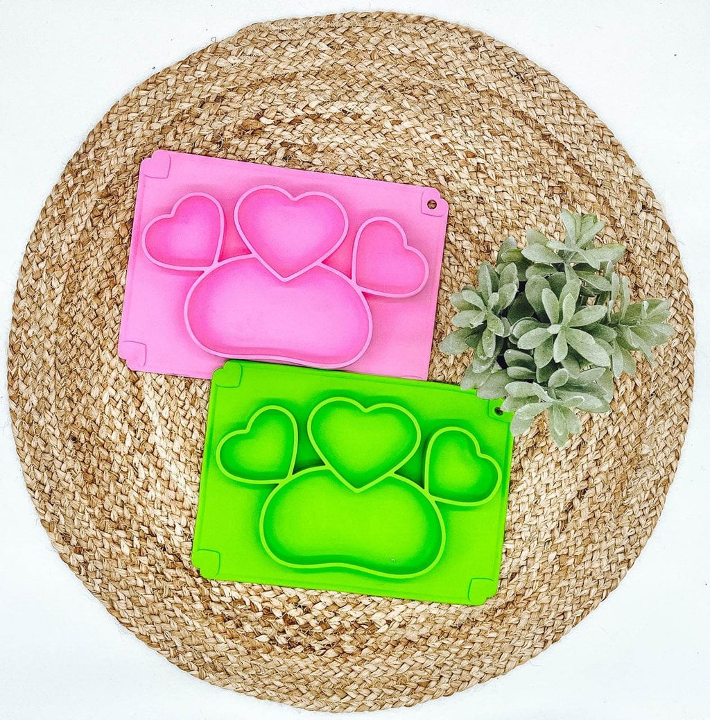 RTS: KIDS SILICONE HEART BENTO BOX PLACEMATS-