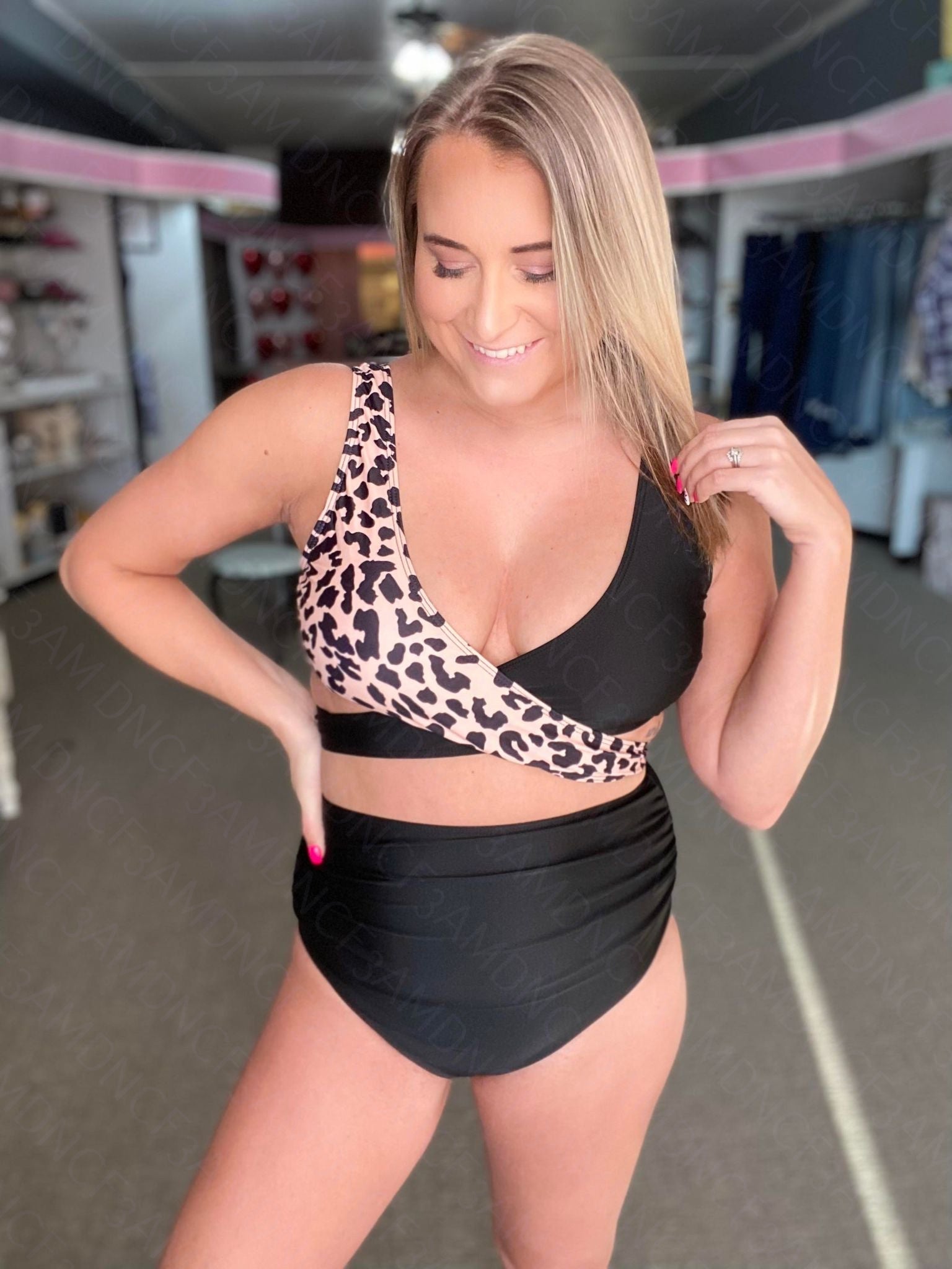 rts: The Leena Leopard Two Piece Swim-