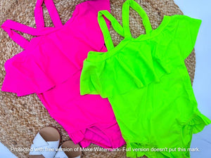 RTS: Girls Neon Swim-