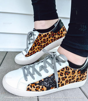 RTS: Adult Leopard & Cow Star Shoe-