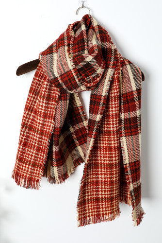 Red Plaid Scarf RTS