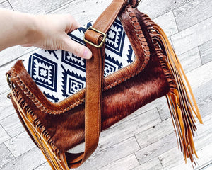 RTS: Genuine Leather and Cowhide Purse-