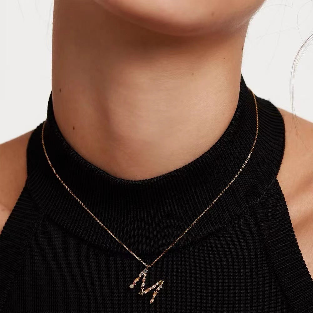 *Preorder: Gemstone Initial Necklace*