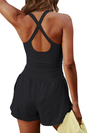 RTS: The Amber Racerback Cut-Out Romper-