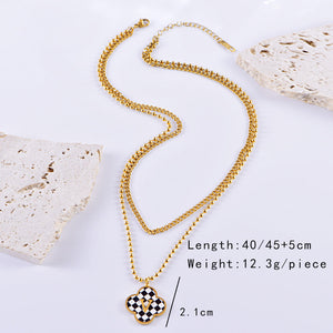 *Preorder: Checkerboard Chic Pendant Necklace*