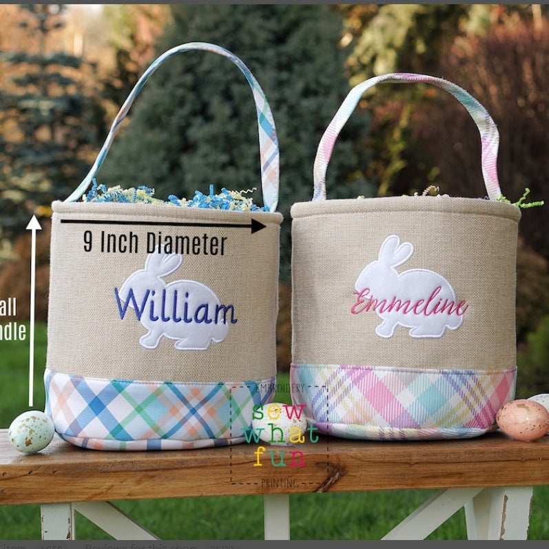 PREORDER: Custom Embroidered Easter Baskets 2.24.25 osym