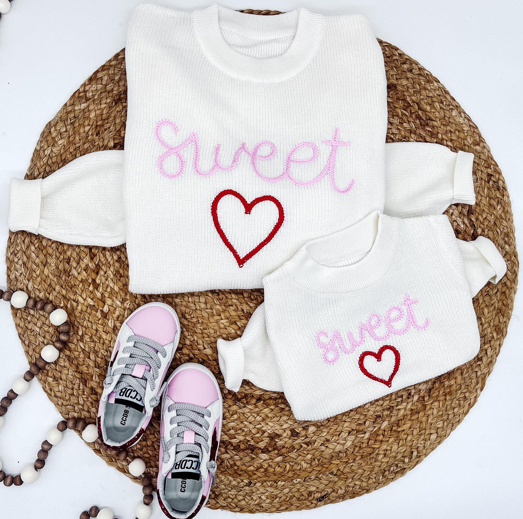 RTS: Mommy and Me Valentine's Sweetheart Sweater!