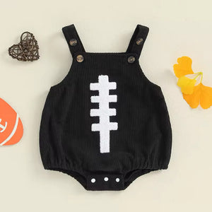 RTS: Corduroy Suspender Football Onesie