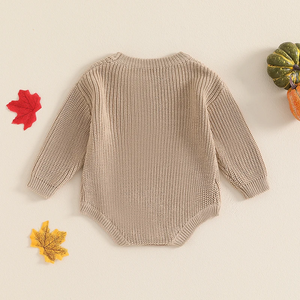 RTS: Pumpkin Patch Knit Onesie