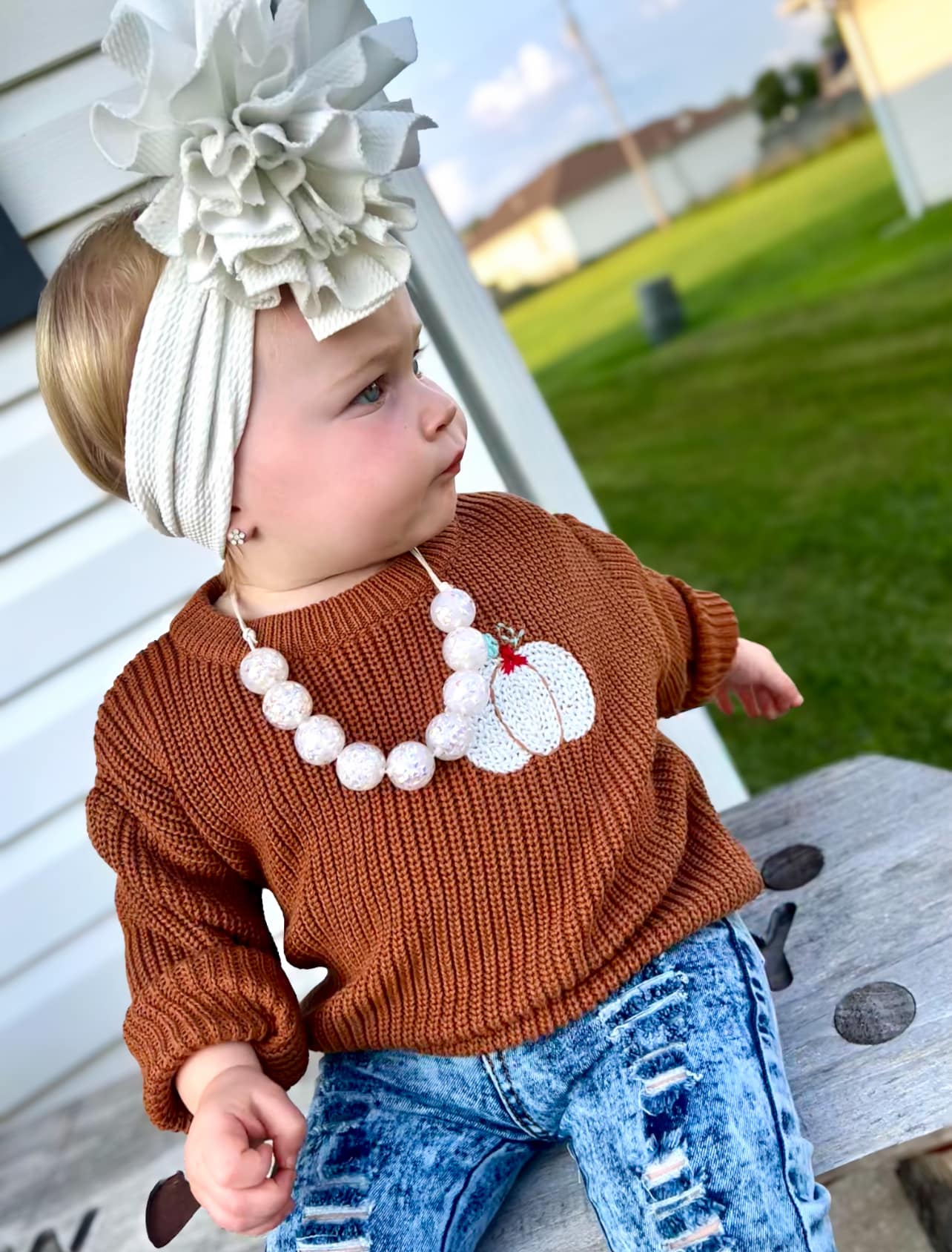 RTS: Lil Pumpkin Knit Sweater