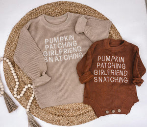 RTS: Pumpkin Patch Knit Onesie