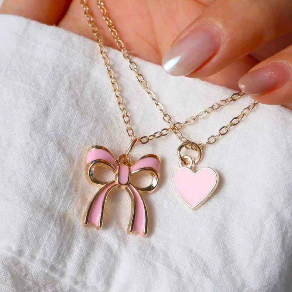 *Preorder: Sweetheart Bow Layered Necklace*