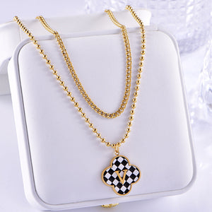 *Preorder: Checkerboard Chic Pendant Necklace*