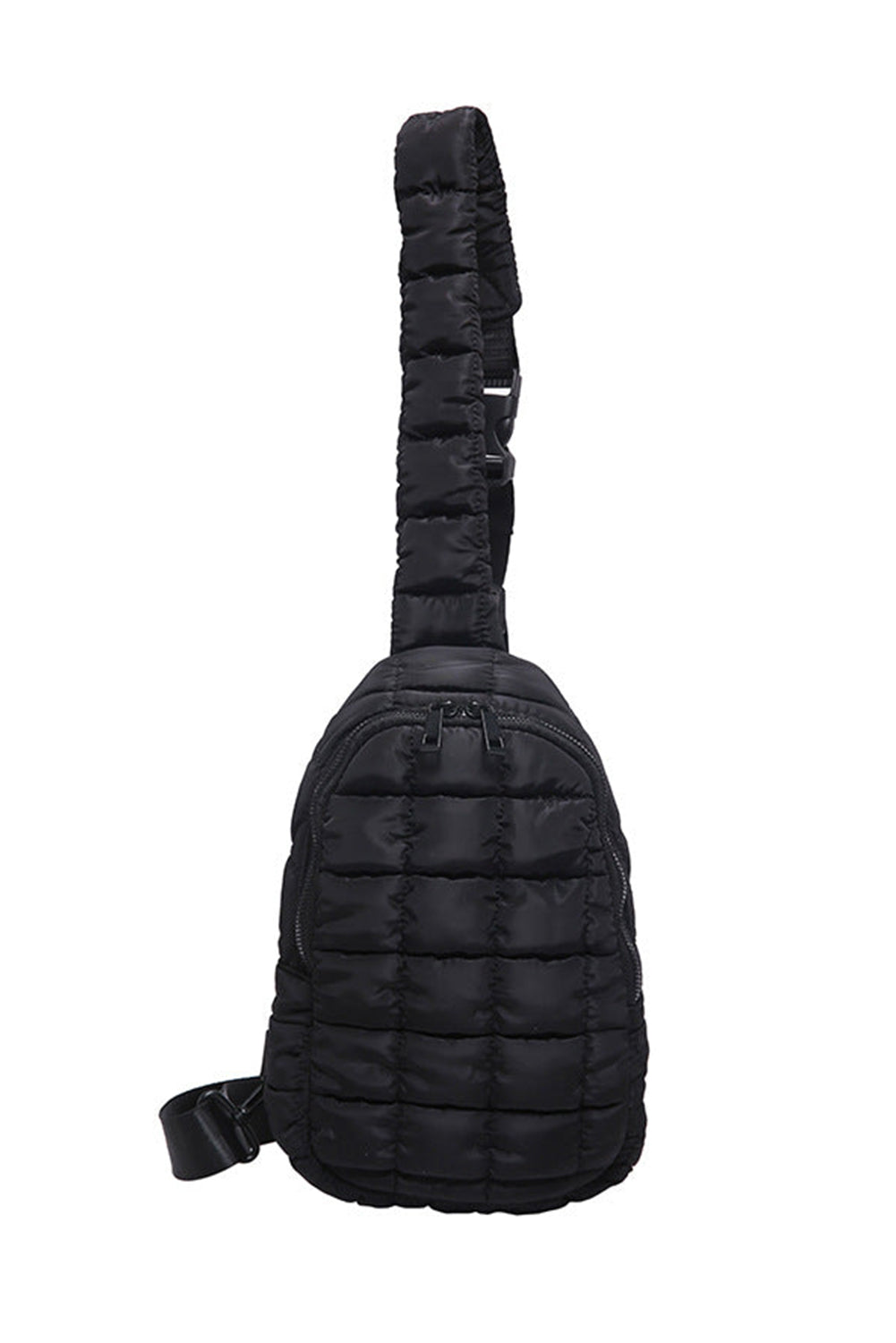 Black Quilted Puffer Crossbody RTS