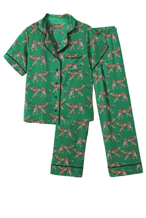 Green Cheetah Pajamas January.