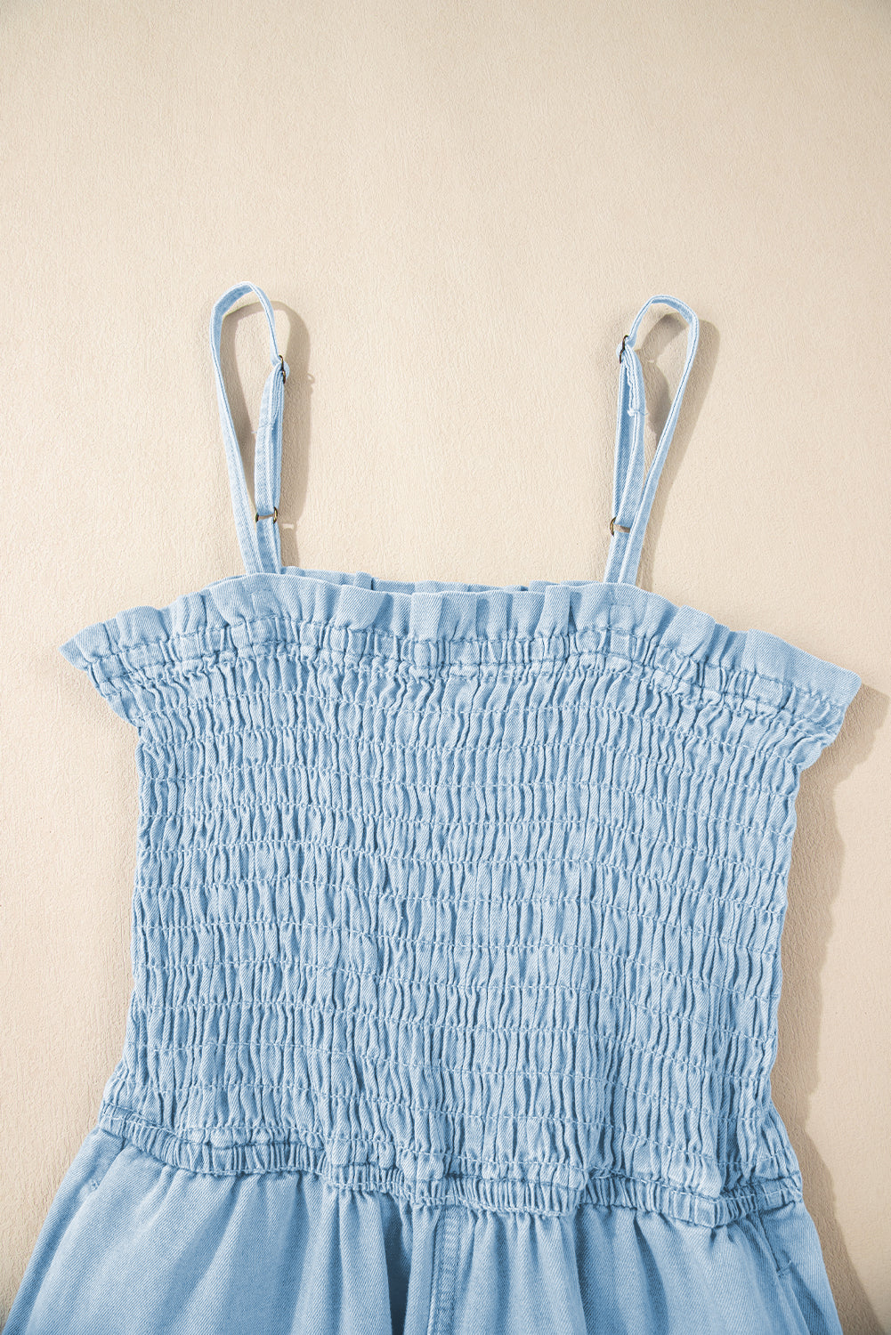 Beau Blue Smocked Denim Romper LT