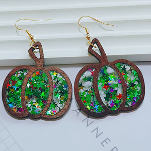 Glittery Pumpkin Earrings