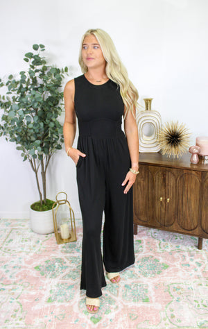 Black Corset Jumpsuit RTS