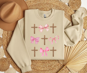 Crosses and Coquette Bows SWEATSHIRT.