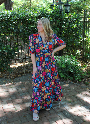 Floral Print Maxi Dress LT