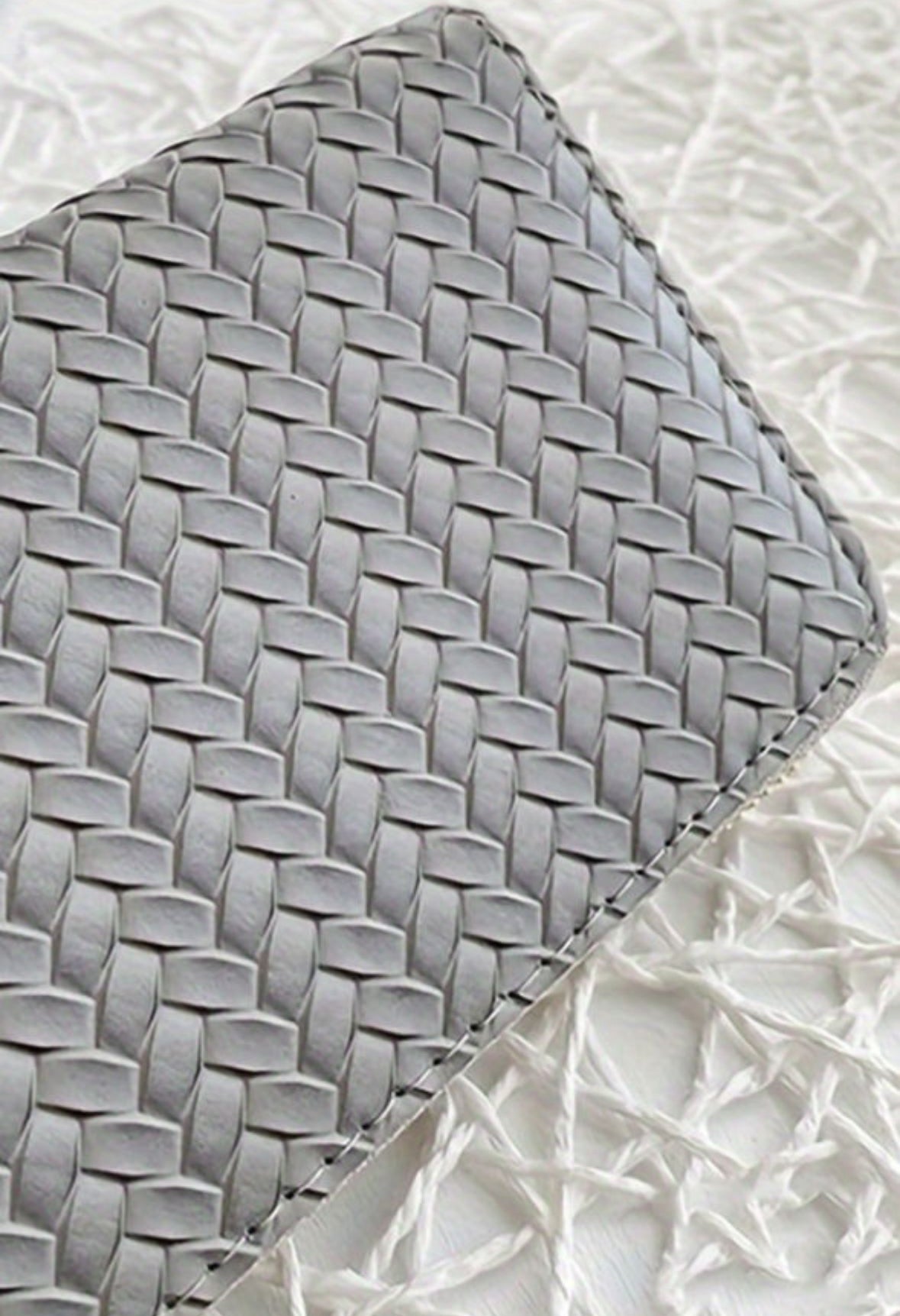 Grey Woven Wallet LT