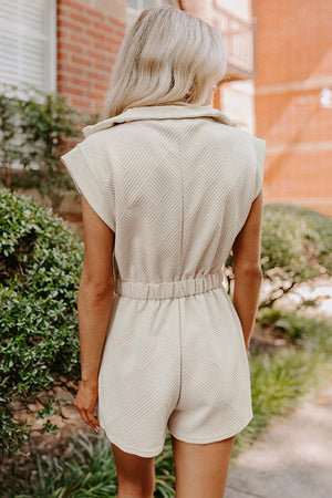 Textured Cream Romper February.