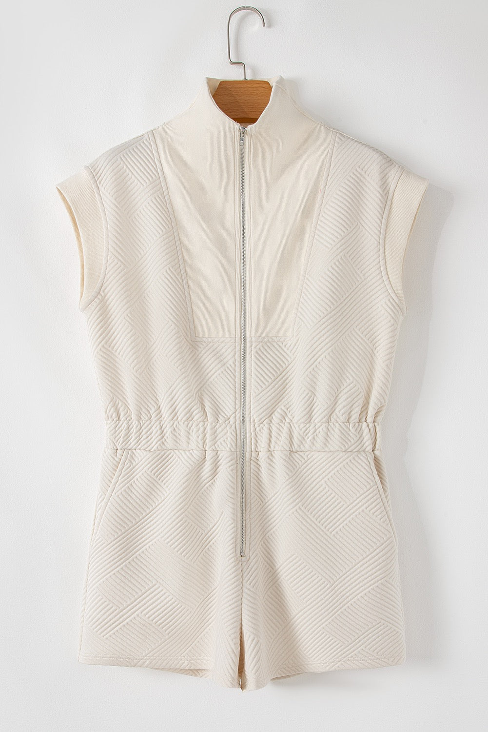 Textured Cream Romper February.