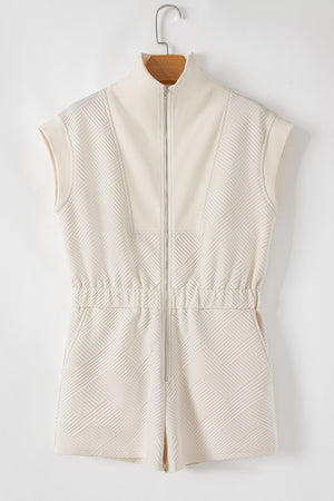 Textured Cream Romper February.