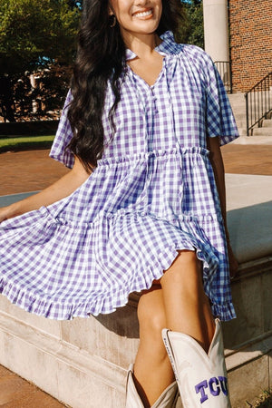 Purple Plaid Dress LT