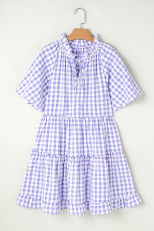 Purple Plaid Dress LT