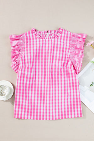 Pink Plaid Blouse February.