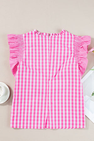 Pink Plaid Blouse February.