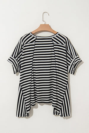 Flowy Black Striped Top LT