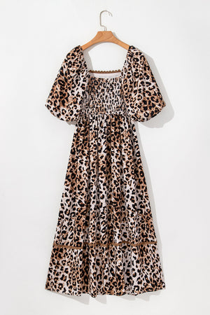 Brown Leopard Maxi Dress LT