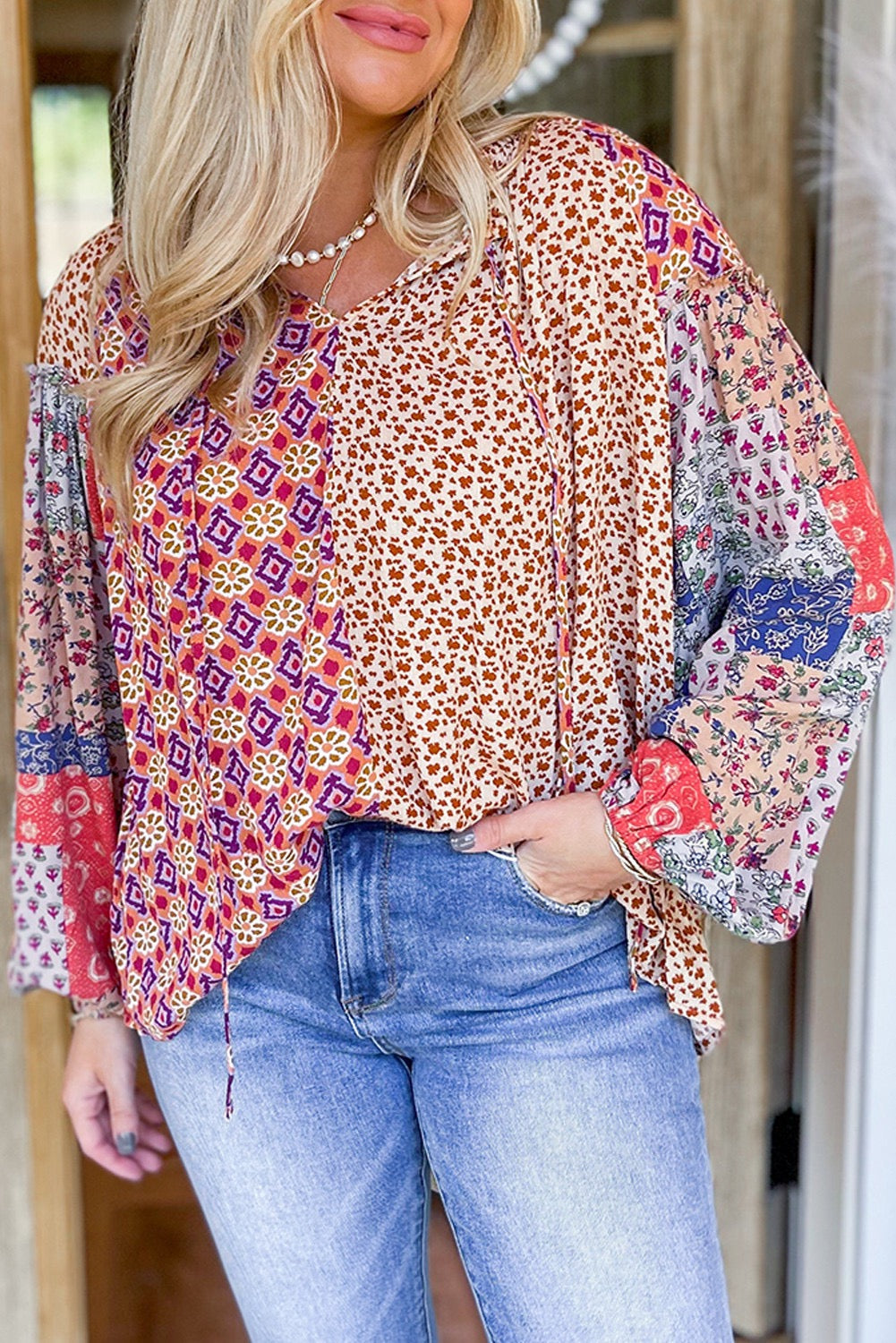 Patchwork Floral Blouse LT