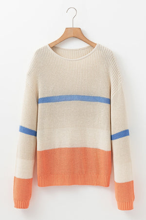 Beige Striped Sweater December.