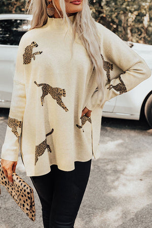 Cheetah High Neck Sweater LT