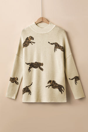 Cheetah High Neck Sweater LT