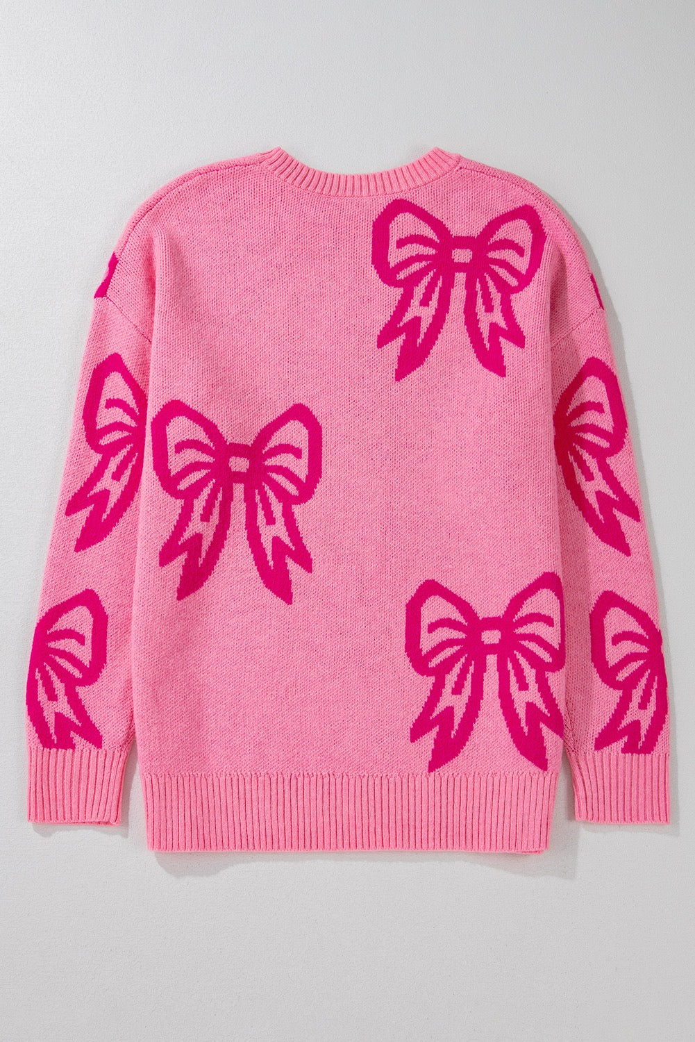 Pink Bow Pattern Sweater LT