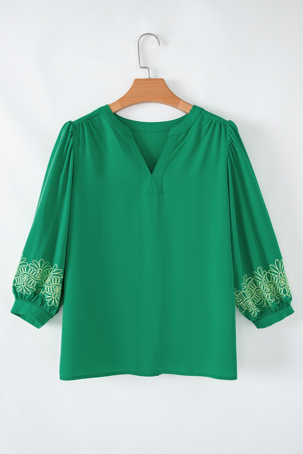 Green Embroidered Blouse LT