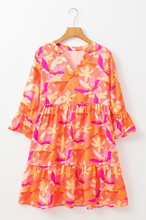 Orange Abstract Dress LT